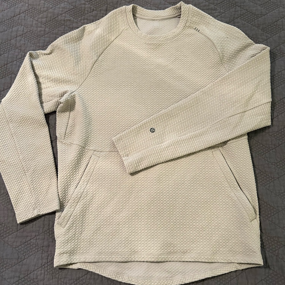 Lululemon Cream Textured Pullover